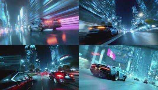 速度与激情 城市飞车 超速高速车高清在线视频素材下载