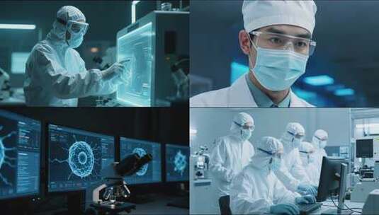 AI科技医疗实验合集高清在线视频素材下载