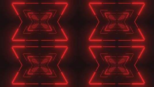 红色霓虹灯光隧道背景素材高清在线视频素材下载