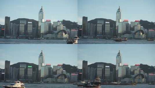 香港维多利亚港风光延时 维港游船 城市景观高清在线视频素材下载