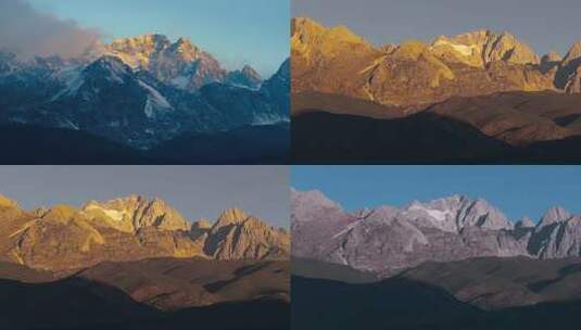雪山壮丽日出景观高清在线视频素材下载