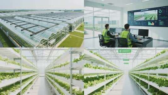 智慧农业科技温室现代化蔬菜种植高清在线视频素材下载