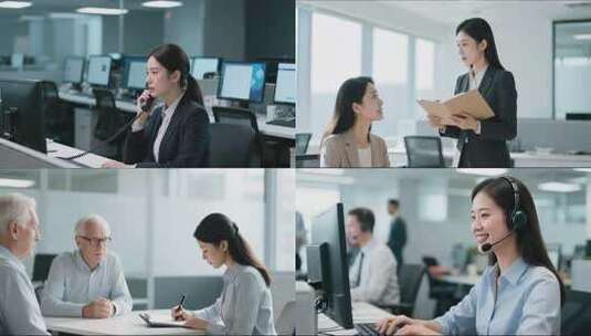 职场商务人士办公场景合集高清在线视频素材下载