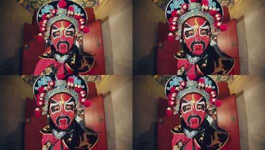 川剧变脸表演高清在线视频素材下载