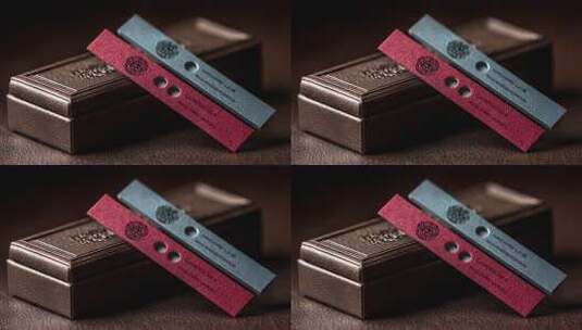 精致礼品盒与特色名片设计展示高清在线视频素材下载