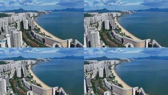 惠州小径湾海滨沙滩航拍0213_D高清在线视频素材下载