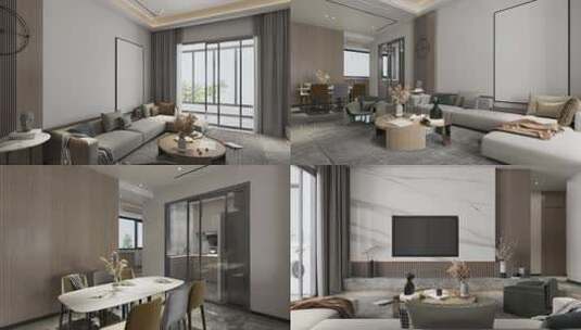 现代家居客餐厅空镜合集高清在线视频素材下载