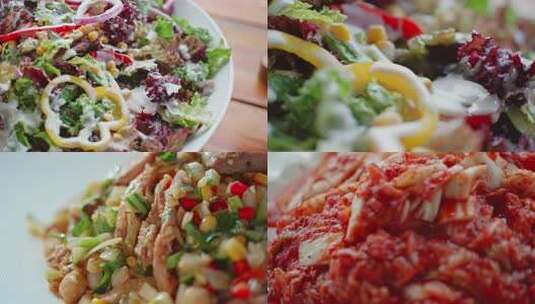 蔬菜沙拉合集高清在线视频素材下载
