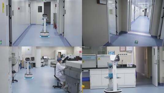 4K检验室机器人运送检测样本高清在线视频素材下载