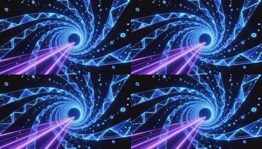 穿梭未来科技光线时空隧道4K高清在线视频素材下载