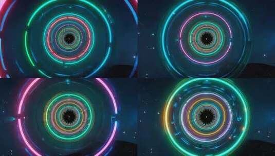 动感霓虹隧道素材高清在线视频素材下载