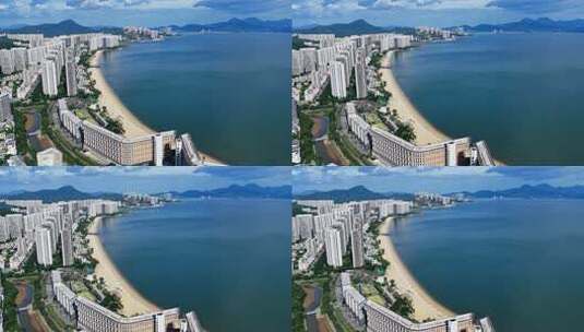 惠州小径湾海滨沙滩航拍0214_D高清在线视频素材下载