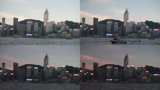 香港维多利亚港风光延时 维港游船 城市景观高清在线视频素材下载