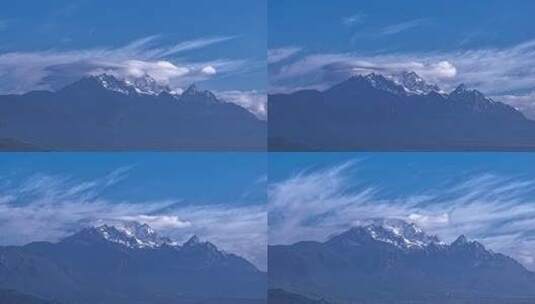 雪山风景远景高清在线视频素材下载