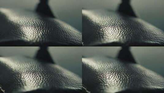 黑色皮革材质特写高清在线视频素材下载