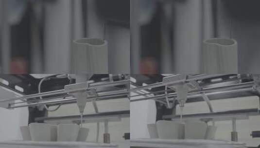 室内白色波纹物体特写高清在线视频素材下载