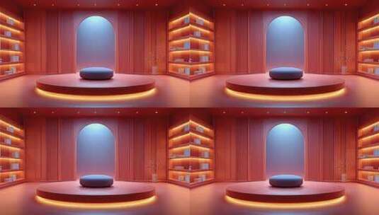 极简主义未来感舞台空间设计展示高清在线视频素材下载