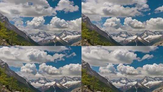 雪山自然风光全景高清在线视频素材下载