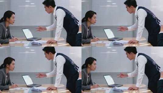 商务人士办公场景沟通画面高清在线视频素材下载