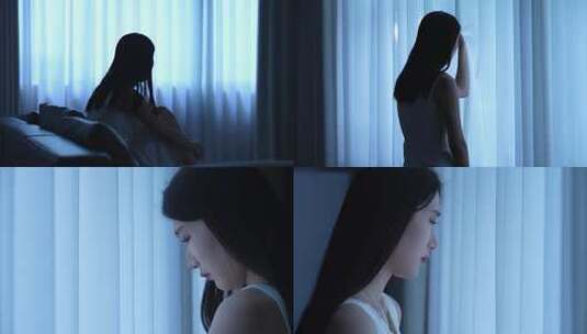 痛苦悲伤的女人高清在线视频素材下载