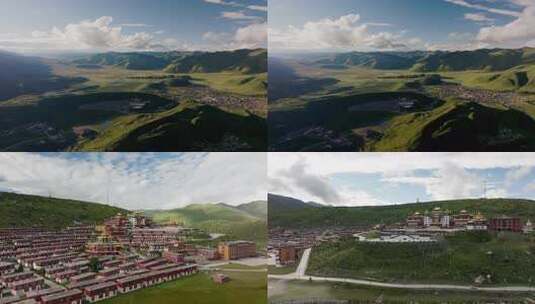 佐钦大圆满寺（竹庆寺）1高清在线视频素材下载