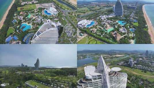 海棠湾酒店亚特兰蒂斯水上世界高清在线视频素材下载