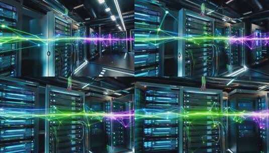 数据中心服务器机房场景高清在线视频素材下载