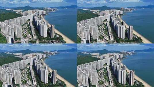 惠州小径湾海滨沙滩航拍0216_D高清在线视频素材下载