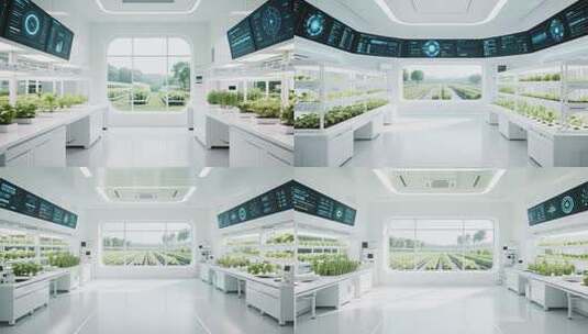 现代农业温室大棚室内场景高清在线视频素材下载