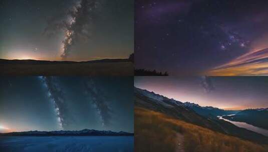 星空延时高清在线视频素材下载