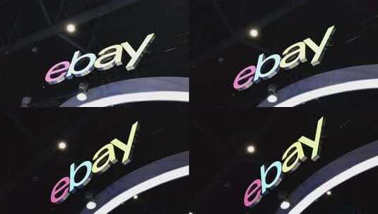 Ebay会展展台与logo 跨境电商支付高清在线视频素材下载
