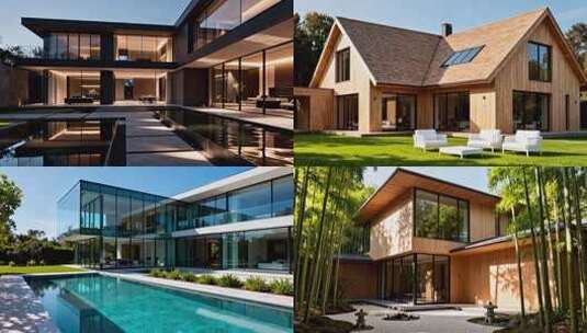 豪华别墅 独栋别墅 富人豪宅高清在线视频素材下载