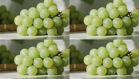 绿葡萄微距特写素材高清在线视频素材下载