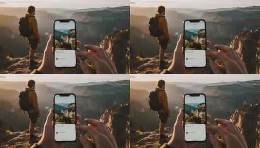 户外旅行手机拍照记录生活VLOG视频高清在线视频素材下载