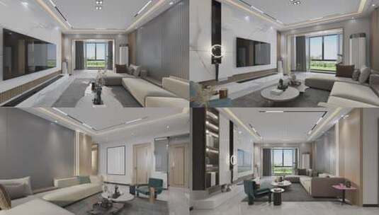 现代家居客餐厅空镜合集高清在线视频素材下载