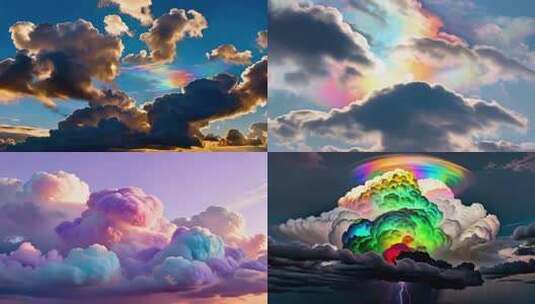 绚丽彩云天空景象素材高清在线视频素材下载