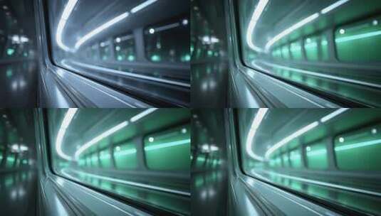 未来城市地铁穿梭隧道之旅高清在线视频素材下载