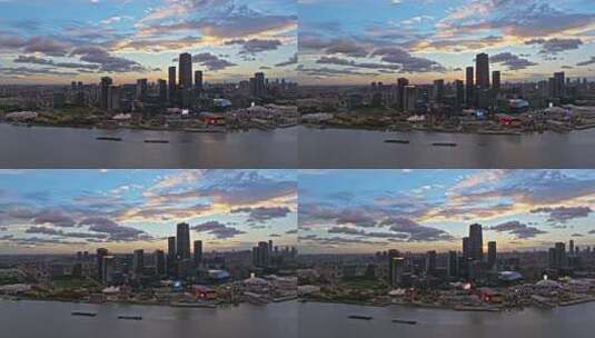 上海徐汇滨江西岸艺术中心CBD航拍高清在线视频素材下载