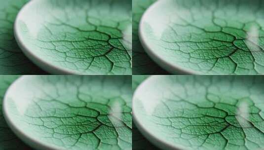 翠玉瓷器肌理特写镜头呈现精美纹路高清在线视频素材下载