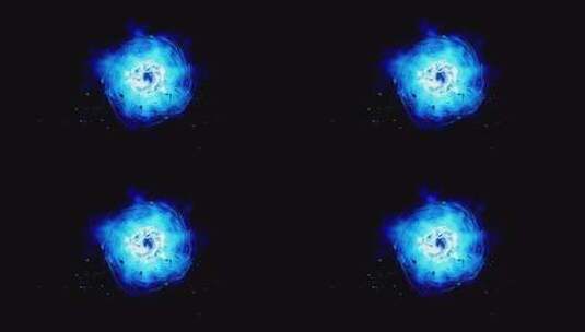 蓝色能量球特效画面高清在线视频素材下载
