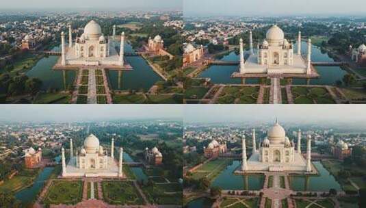 泰姬陵航拍全景高清在线视频素材下载
