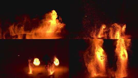 4K传统非遗表演火壶焰火实拍视频高清在线视频素材下载