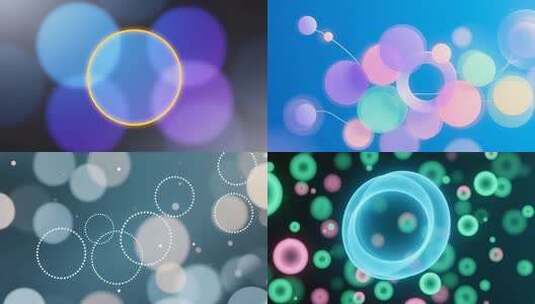 抽象模糊圆圈美丽的散景动态设计合集4K高清在线视频素材下载