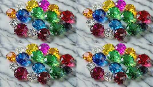 多彩宝石微距特写高清在线视频素材下载