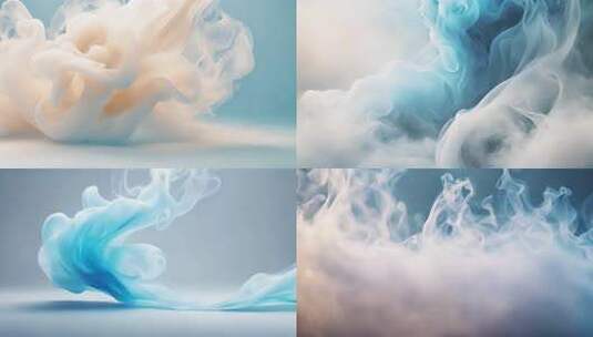 蓝色烟雾动态特效高清在线视频素材下载