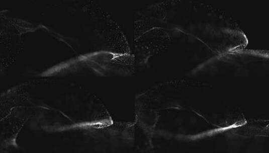 黑色背景粒子特效素材高清在线视频素材下载
