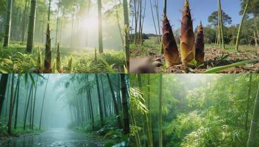 竹笋竹子生长延时画面高清在线视频素材下载