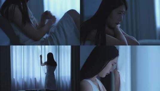 女人孤独伤感背影高清在线视频素材下载