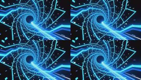 穿梭未来科技光线时空隧道4K高清在线视频素材下载