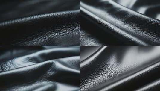 黑色皮革纹理特写高清在线视频素材下载